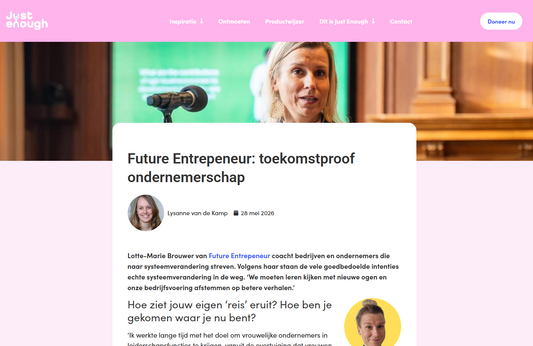 Interview with Just Enough: Rethinking Entrepreneurship